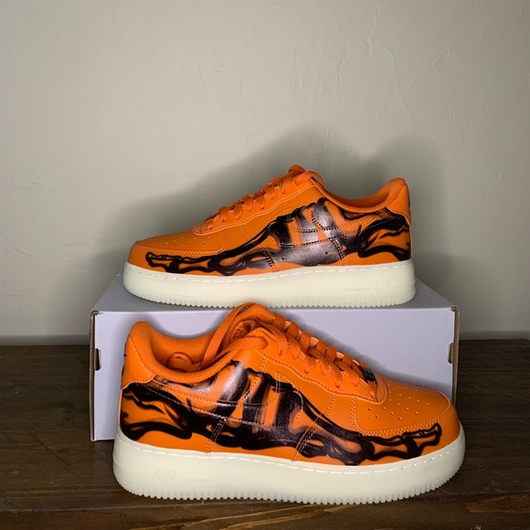 Nike Air Force 1 low ‘Orange Skeleton’ - Picture 4 of 10